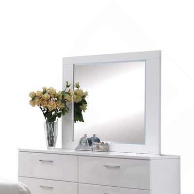 Lorimar White Finish Mirror
