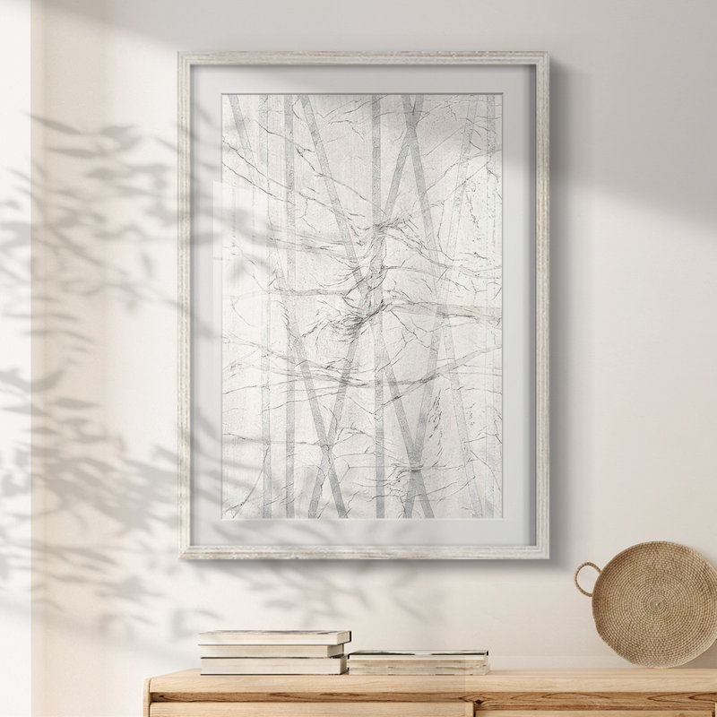 Pewter Forrest II -Framed Print, 25.5" H x 17.5" W, White