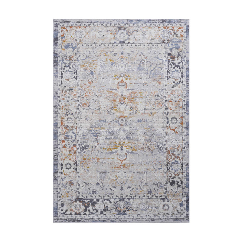 Tapis ivoire / gris / traditionnel Collection, Rectangulaire 2 pi x 3 pi