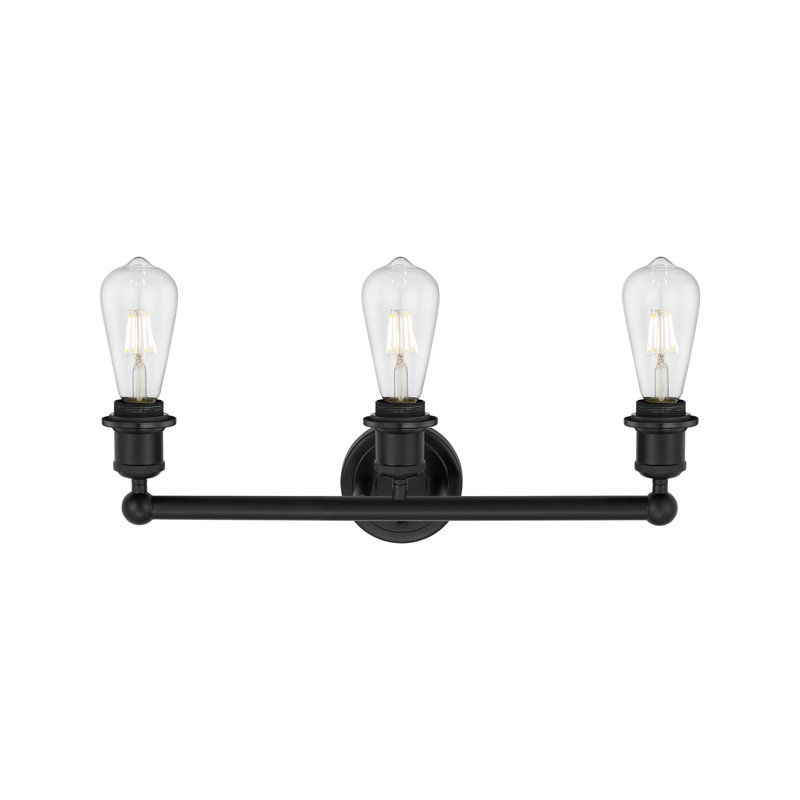 Noille 3 - Light Dimmable Vanity Light, Matte Black, Clear