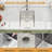 15" L x 20" W Bar Sink Undermount Stainless Steel Single Bowl Handmade Kitchen Sink with Roll-up Rack and Bottom Grid