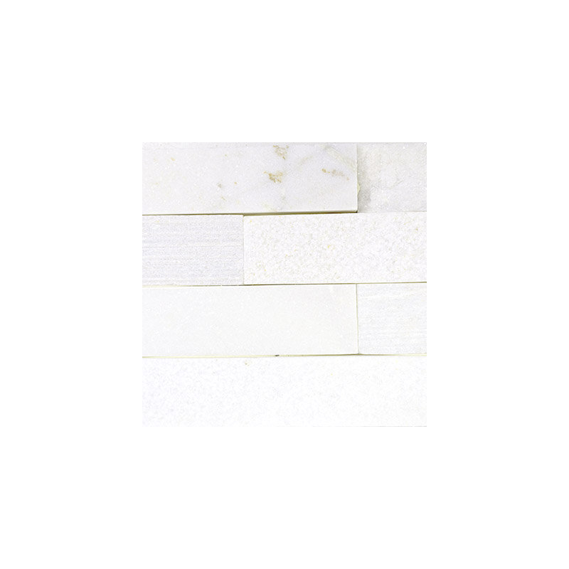 Stonecrest 6 in. x 24 in. Multi Finish Natural Stone Ledger Panel Corner Wall Tile, Auric White