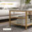 Coffee Tables Set of 2, 2-Rier Rectangle and Round Coffee Table with Storage Shelves