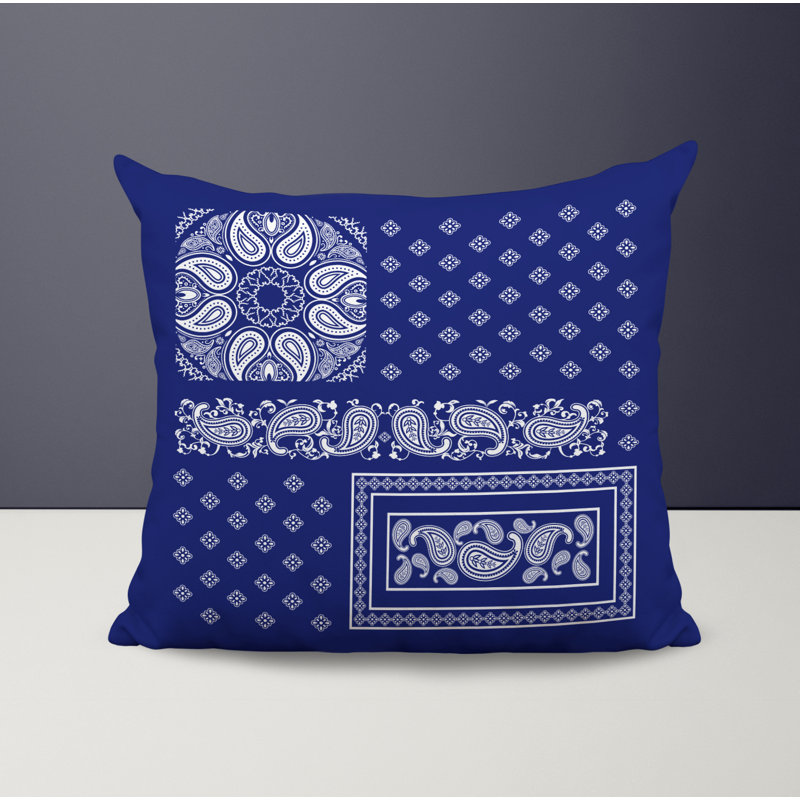 Housse et insert de coussin décoratif en polyester, L 19 po x H 19 po, Bleu marine