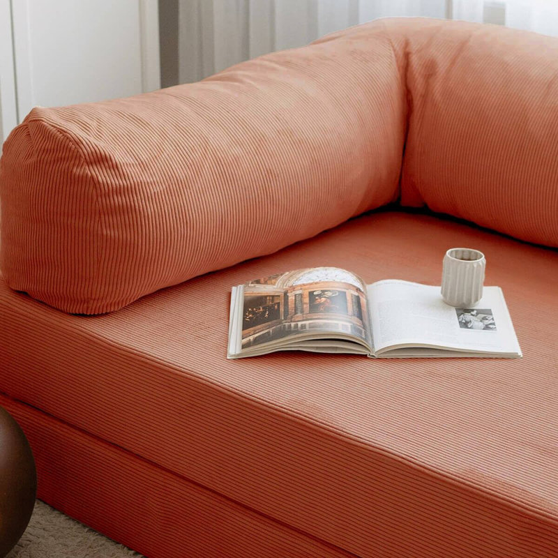 Canapé-lit 3 places, 3, Vermillon, H 39,37 po x l 27,56 po x P 78,74 po