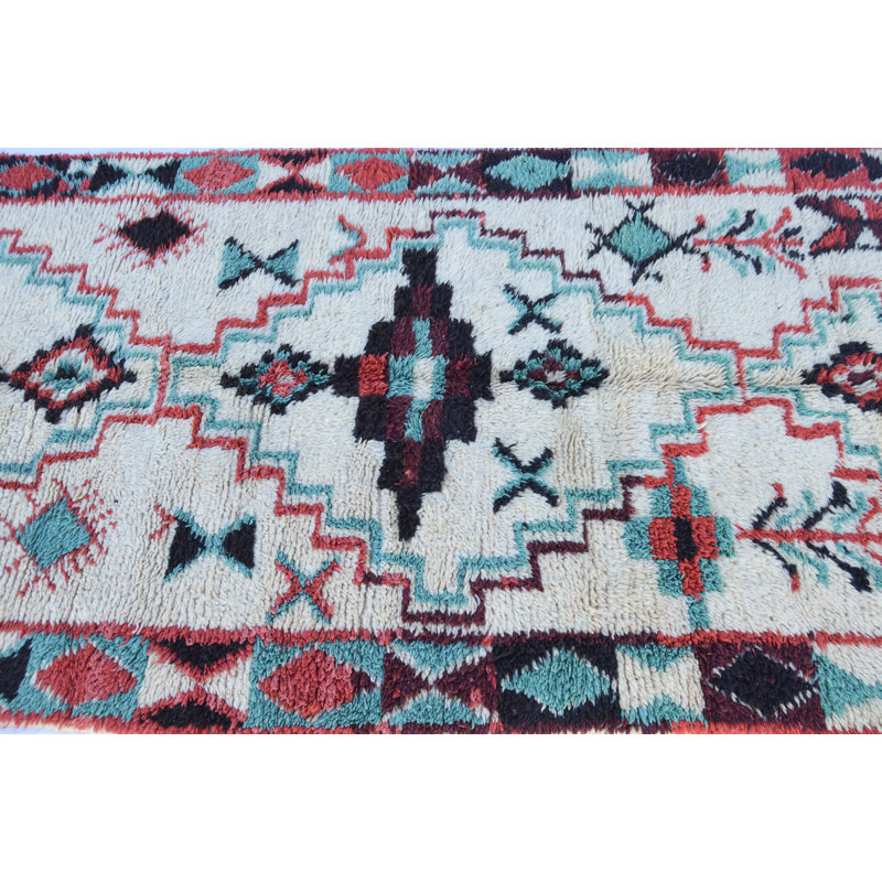 One-of-a-Kind Runner 3'8" x 8'6" Hand Knotted Area Rug