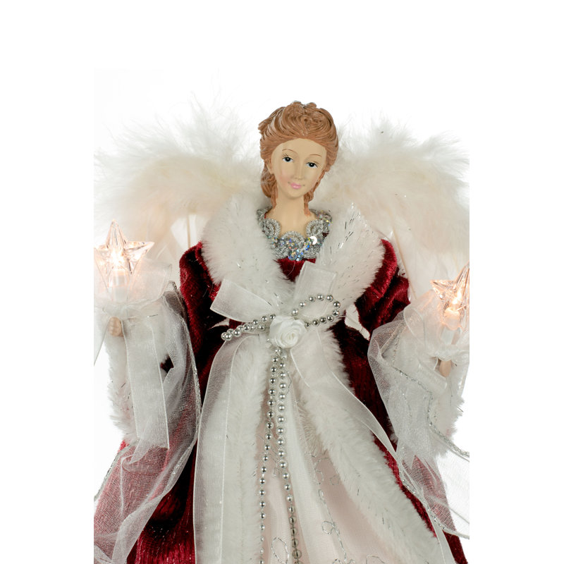 14'' Handmade Fabric Lighted Tree Topper