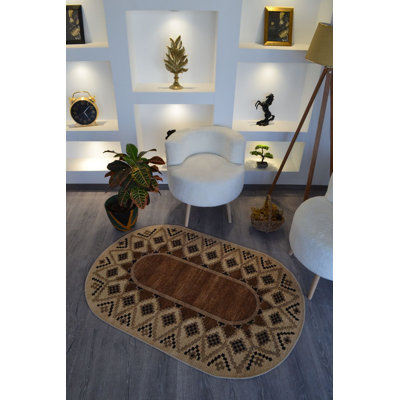 Tapis ovale en jute de coton tissé lavable à la machine Sun Collection