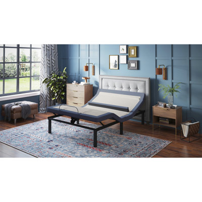 Lit simple TG réglable avec inclinaison de la tête / du pied, position lombaire, 3 massages d'intensité, dessous, réglage des 31 jambes, massage des niveaux, DEL, jambes