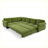 Chenille Upholstered Convertible Sleeper Sofa Bed Green