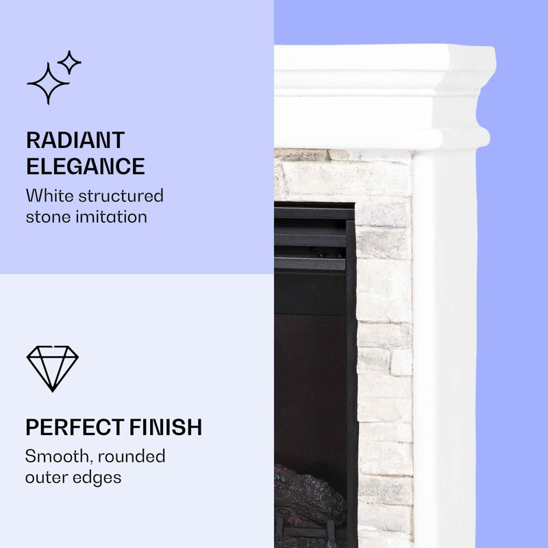 Klarstein 60cm W White Electric Fireplace