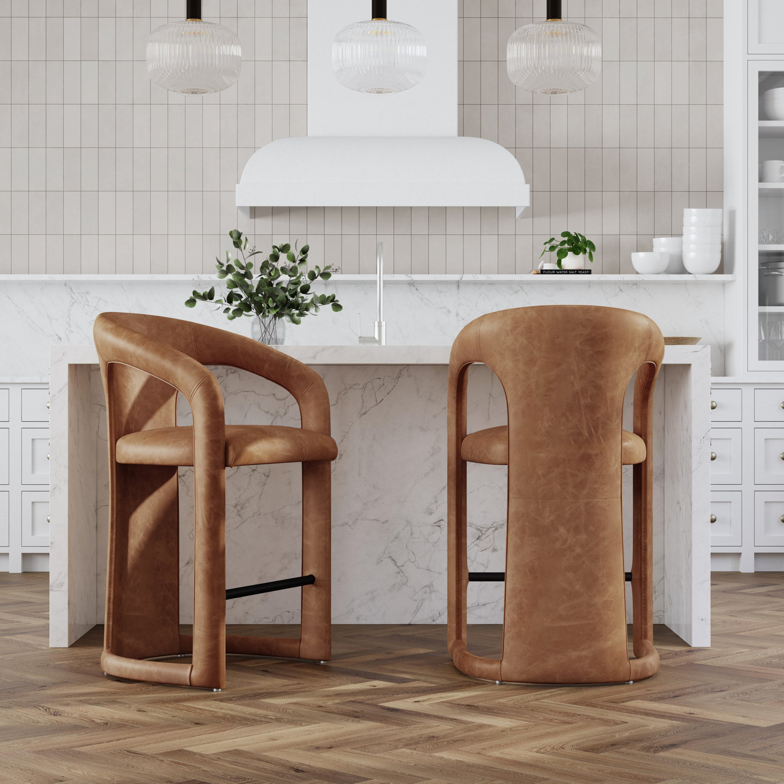 Archie 27" Bar Stool, Maple Brown