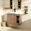 Meuble-lavabo simple 28 po avec lavabo en céramique blanche et porte à fermeture en douceur 28 po-170968378-183457230
