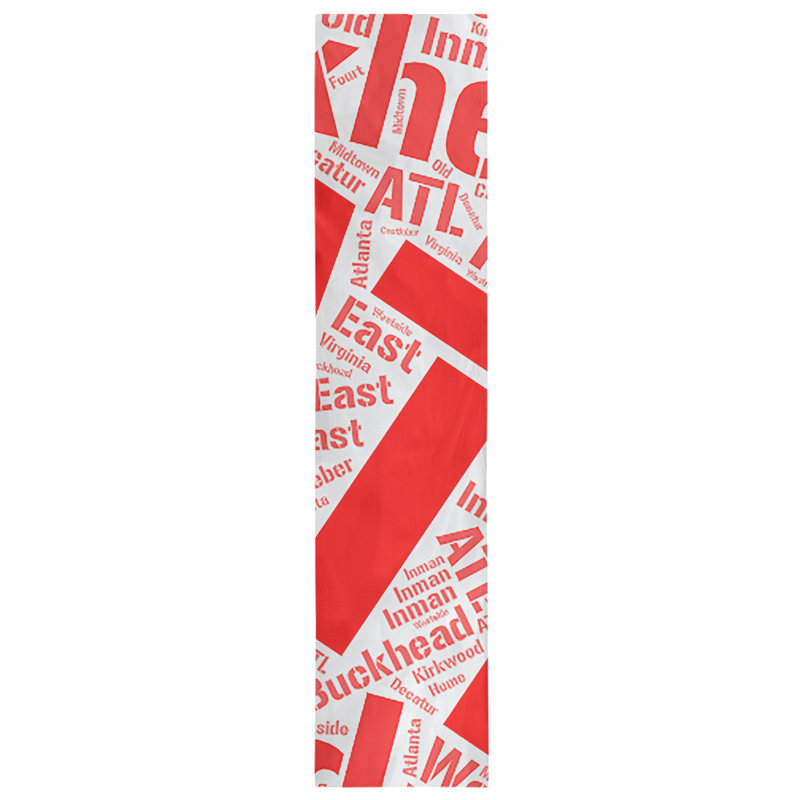 Chemin de table blendtable en coton, 90 po x 16 po, Rouge, Atlanta
