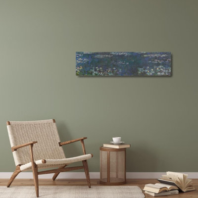 «Red Barrel Studio® Monet», reproduction d'art sur toile tendue par la galerie Claude: Les nénuphars, reflets verts