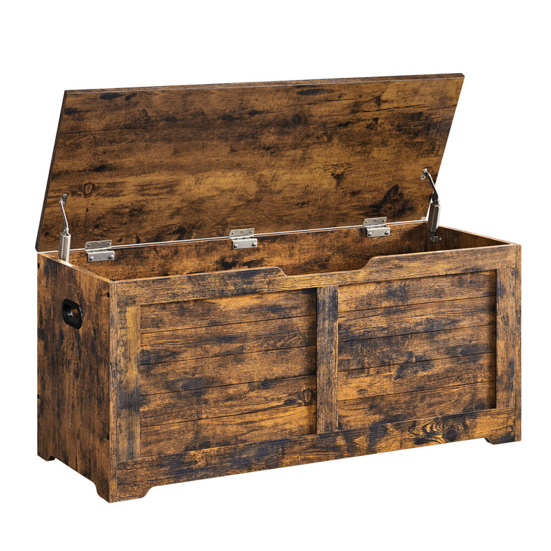 Kenesaw Storage Bench, Rustic Brown, 46cm H x 100cm W x 40cm D