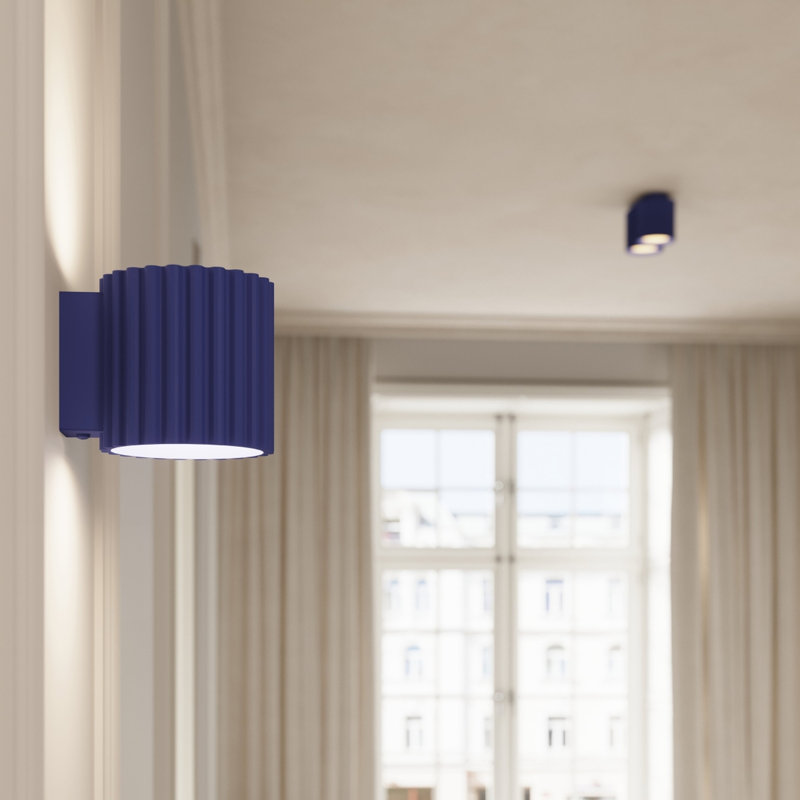 Aura Aluminium Flush Mount, Ultramarine, 10x10x10 cm, 1 Light