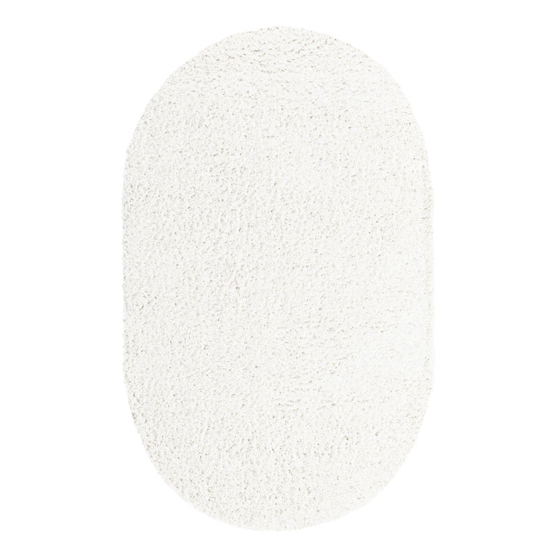 Tapis ivoire Sareniti, Ovale 5 pi 3 po x 8 pi