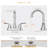 Brushed Nickel 4 Inch Centerset Bathroom Sink Faucet,2 Handles 2 Or 3 Hole Farmhouse Vintage Bathroom Faucet,With 360 Swivel Spout, Metal Pop-Up Drain And Water Supply Lines-118808279