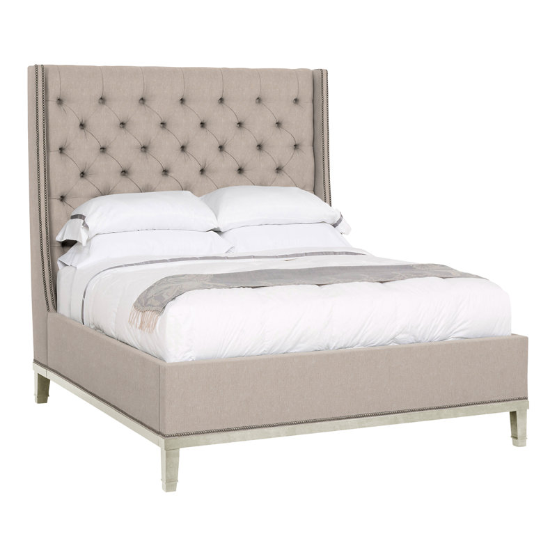 Michael Weiss Queen Upholstered Panel Bed, Jiggles Fawn, Yes, Navajo