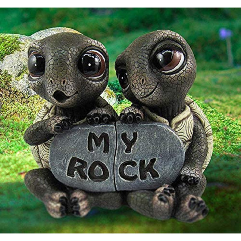 Figurine de couple tortue hicko