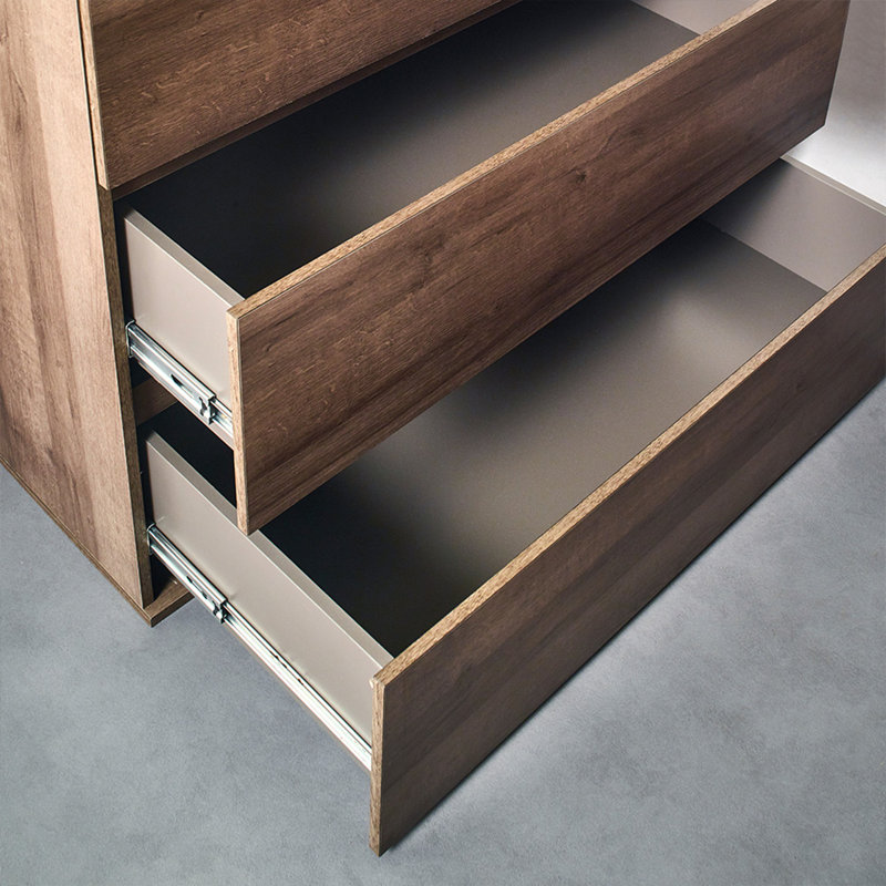 Commode contemporaine en bois, Brun