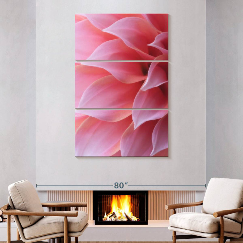 Harnek - pétales de rose pastel, H 74 po x l 48 po