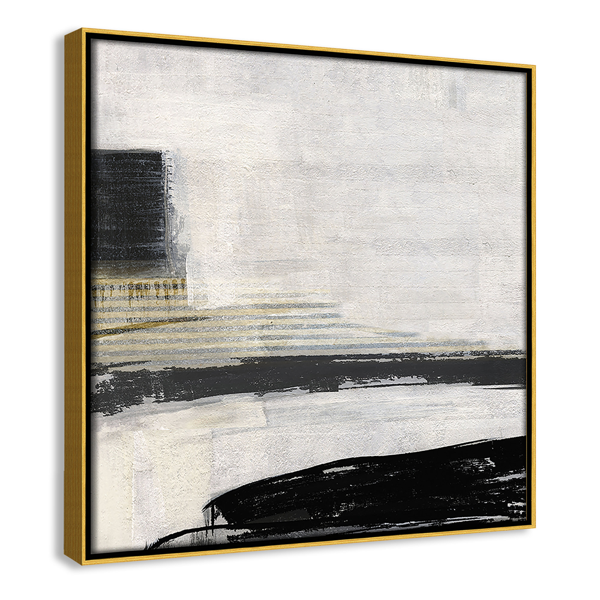 La Bande I Print by Sally Swatland, Gold, 13.5" H x 13.5" W