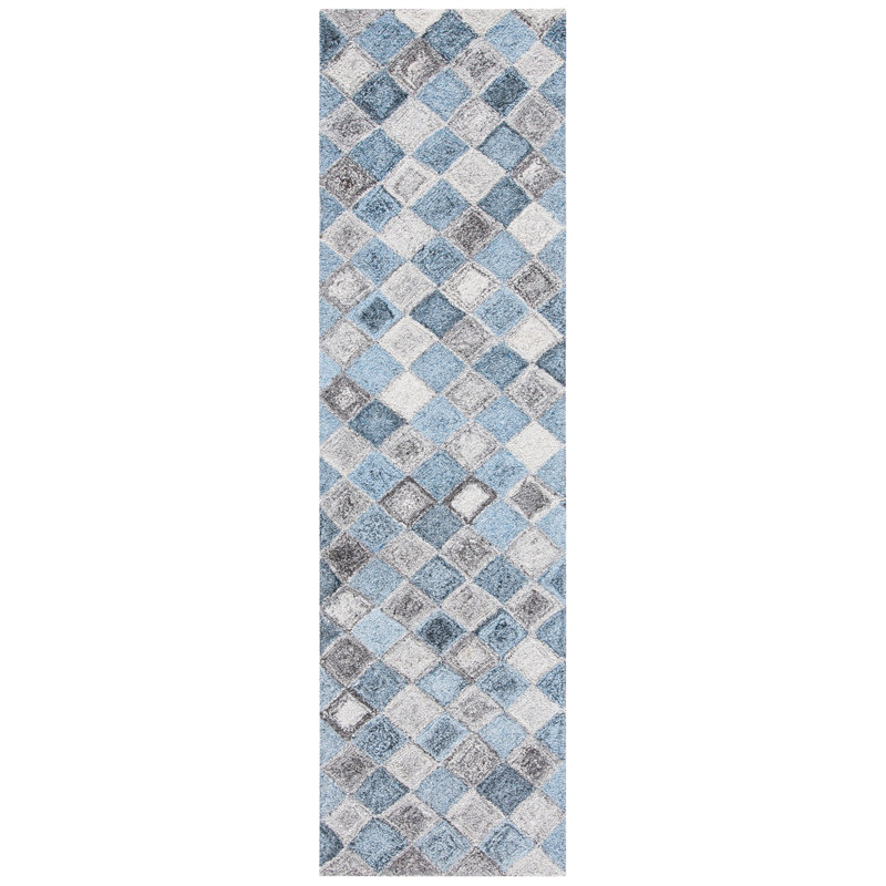 Tapis performance touffeté à la main Ffayez, Tapis de couloir 2 pi 3 po x 8 pi