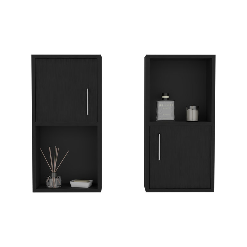 Wall Mounted Bathroom Medicine Cabinet with Two Doors and Two Shelves