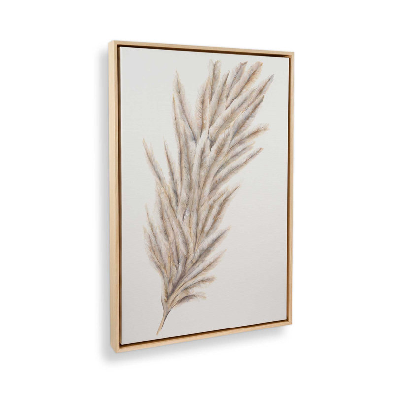 Reproduction d'art «Pale Pampas Study» par Dollybirds, H 19,25 po x l 13,25 po, Toile encadrée érable américain