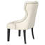 Chaise d'appoint rembourrée en tissu beige et noir Gillian-63750583