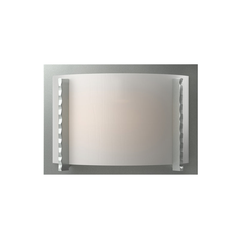Vertical Bars Forged Flush Mounted Sconce, Vintage Platinum