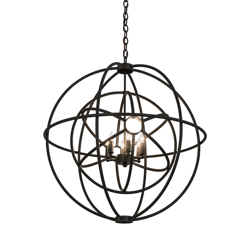 Atom 6 - Light Dimmable Globe Chandelier