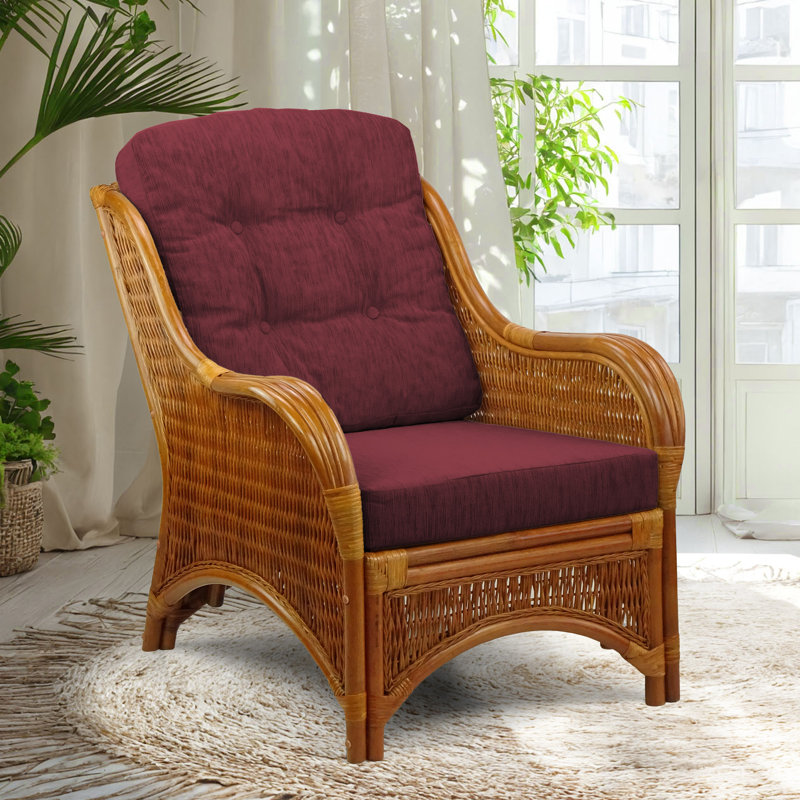 Boba Upholstered Armchair, Dark Brown Polypropylene/Olefin, Colonial