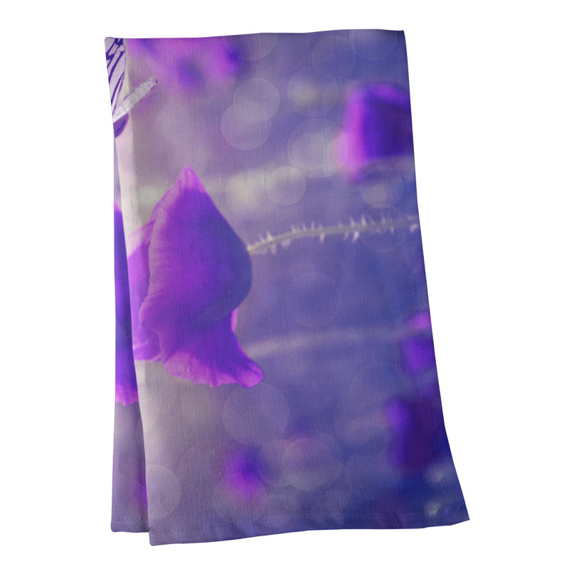 Bourbeau Tea Towel Kitchen Towel, Cotton Twill, Violet