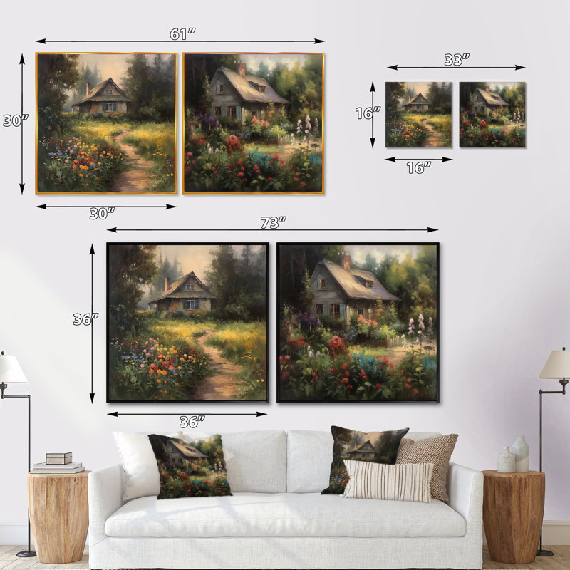 Cottage and Garden Oasis, Cadre flottant blanc, H 30 po x l 61 po