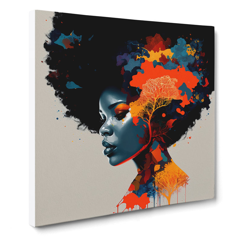Woman With Affro - No Frame Print