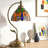 Stained Glass Dragonfly Table Lamp - Vintage Gooseneck Desk Lamp With Brass Base