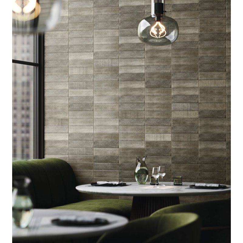 Artifact 2.5 in. x 9 in. Handmade-Look Porcelain Wall Tile (8.10 Sq. Ft. / Case), Fog Gray