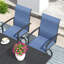 Ensemble de salle à manger rectangulaire pour 6 personnes avec parasol et chaises pivotantes Textilene-1713659607