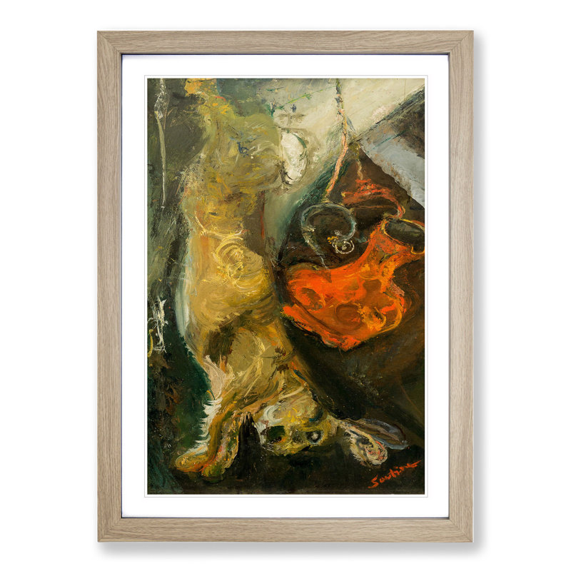 Rabbit Carcass by Chaim Soutine - Picture Frame Painting, 36cm H x 27cm W x 2cm D, Oak Framed