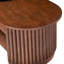 Table basse Mid-Century moderne ovale avec tiroirs, table basse avec rangement à 2 niveaux pour salon-1873396129