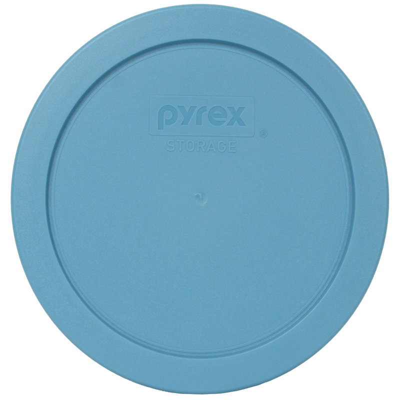 (1) bol en verre de 4 tasses Pyrex (1) et (1) couvercle en PC (7201), Bleu sarcelle