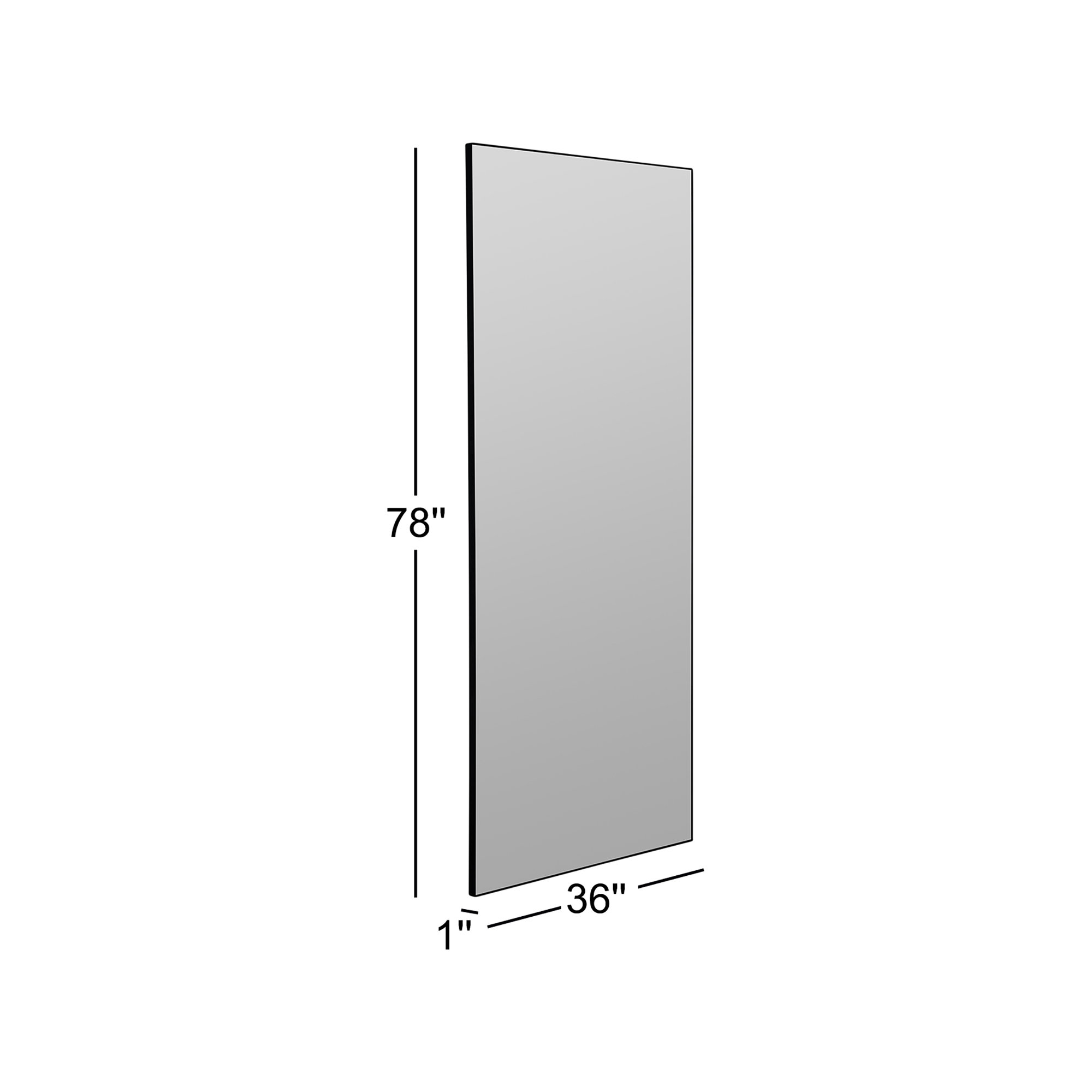Eaton Metal Rectangle Mirror, Black