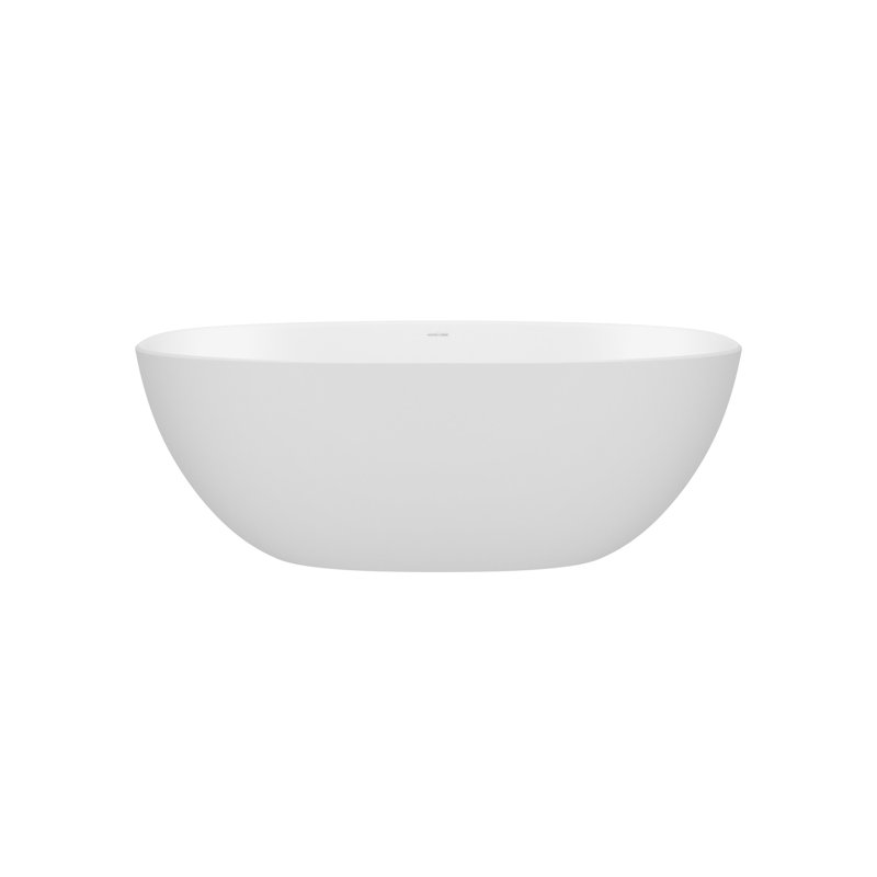 Barcelona 59" x 28.5" Freestanding Soaking Bathtub with Void, Matte White