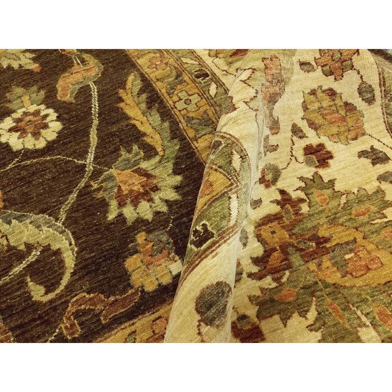 Tapis unique brun / or 12 pi 1 po x 17 pi 5 po Kellyanna par Arshs Fine Rugs