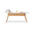 Pierre blanche et table basse ovale en bois massif