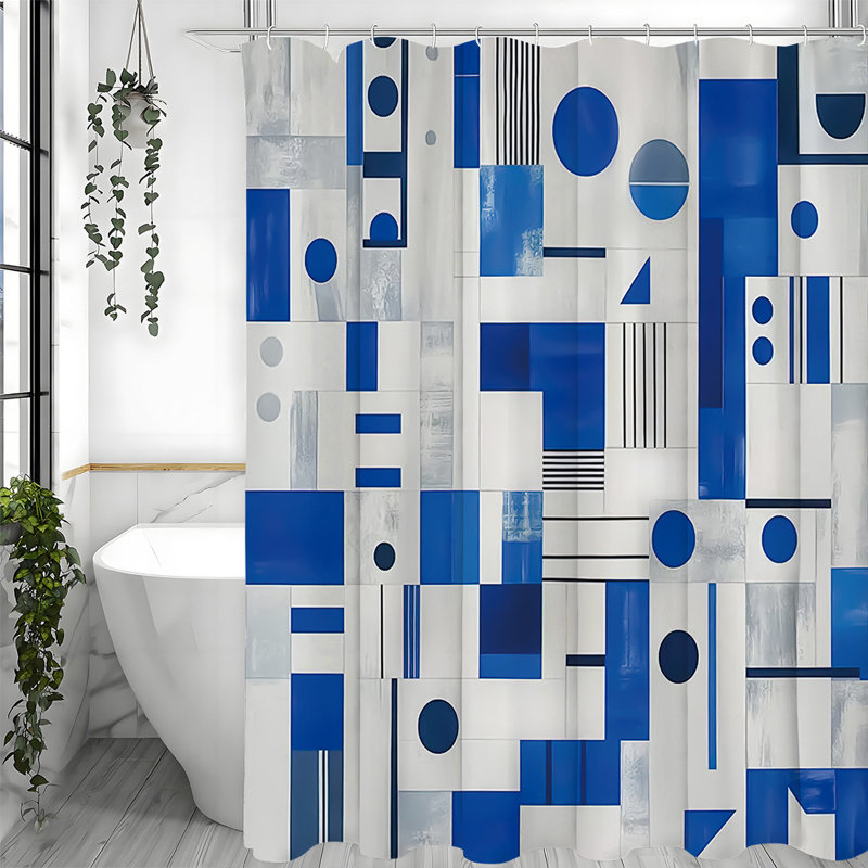 Rideau de douche avec crochets inclus, 72"H x 78"W