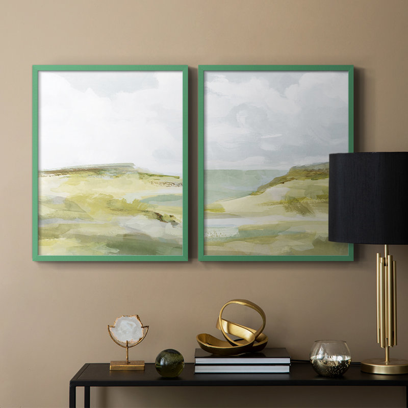 Inlet Impression I-Premium Framed Print -Ready to Hang - No Nails Required - No Nails Required, 29" H x 46" W, Grey